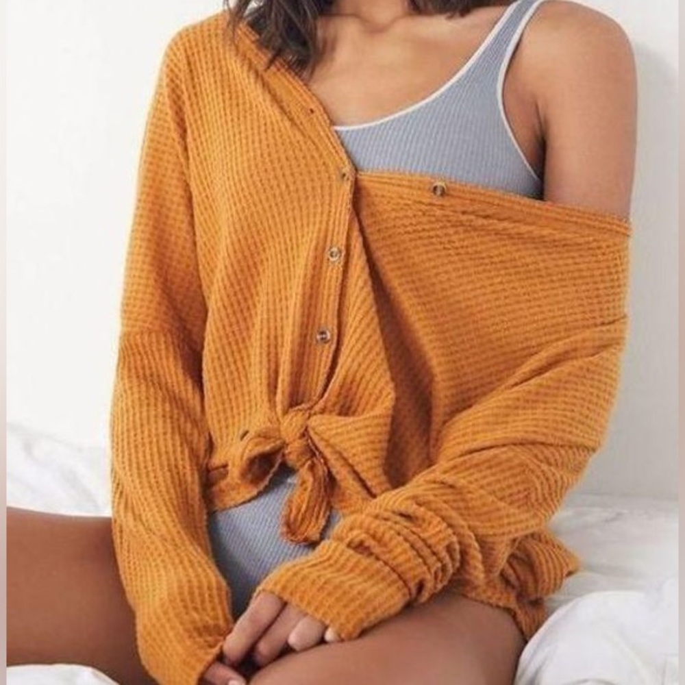 Out from Under Jojo Waffle Knit Cardigan/Top